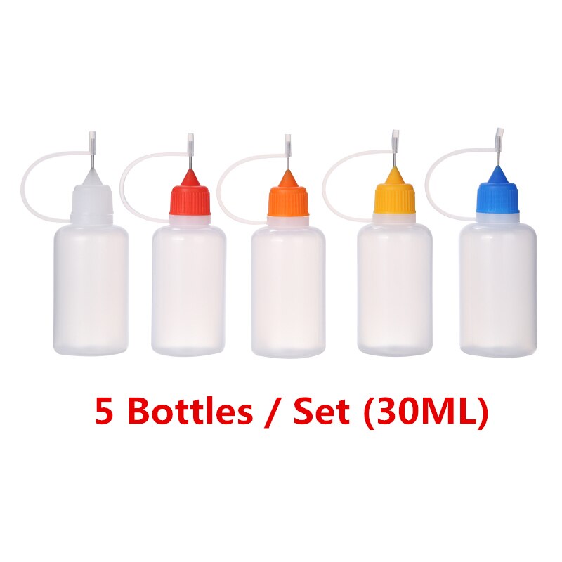 5Pcs 10-60Ml Empty Applicator Needle Tip Bottles Can Be Glue Applicator Paint Eye Liquid Needle Tip Bottle Scrapbooking Craft: TT266