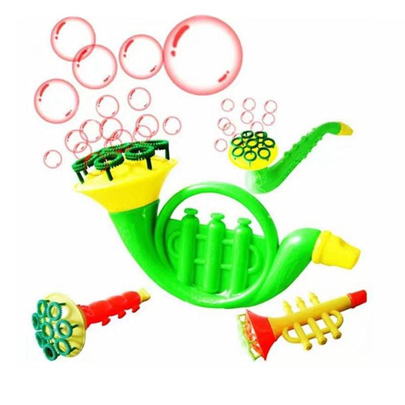 Soap Blowing Bubble Horn No Liquild Concentrate Stick Tray Kids Toys Kits Summer Outdoor Funny Bubble Machine Toy