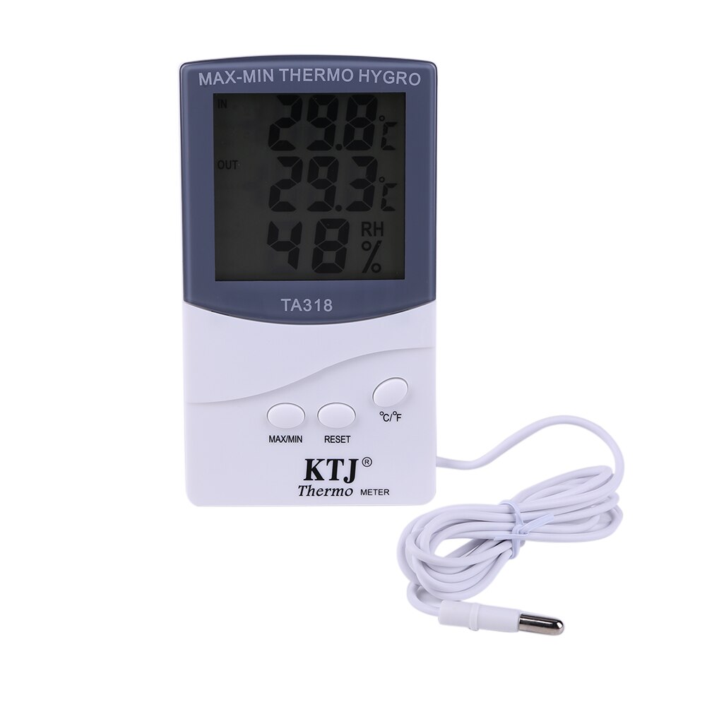 Indoor Outdoor Digital LCD Thermometer Hygrometer Temperature -50 to 70 Centigrade Termometros Digitales 12.5 x 7.0 x 1.92cm