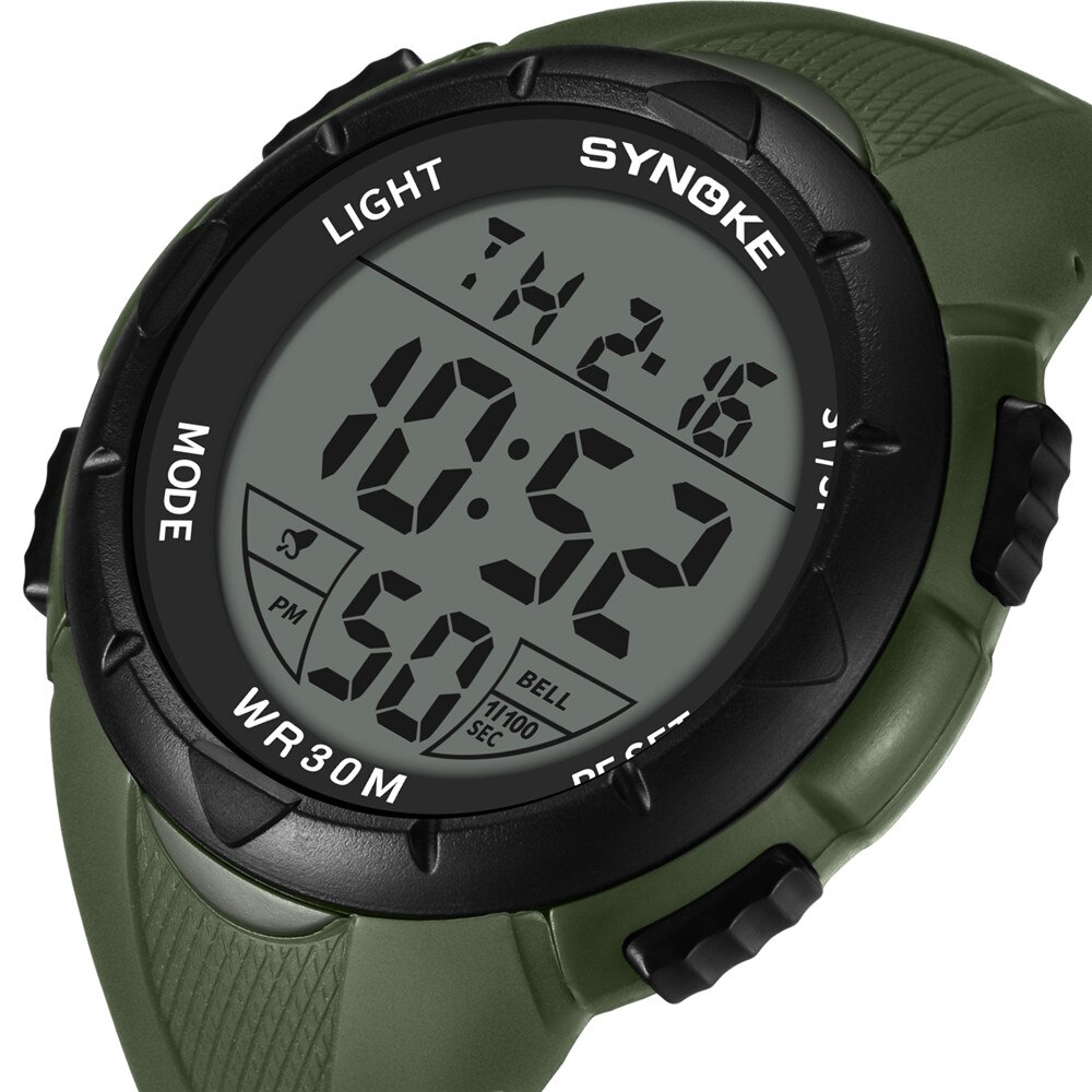 Synoke Horloge Montre Femme Relogio Masculino 30M Waterdicht Mannen Horloge Led Digitale Sport Horloge Dubbele Klok Hombre Montre Homme # F