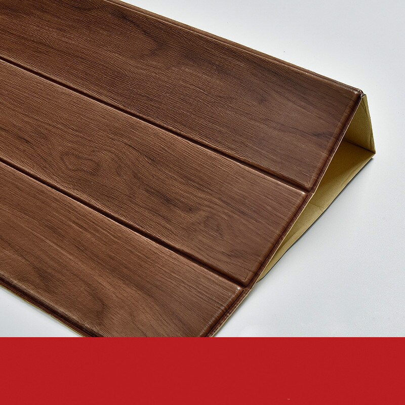 Home Decor Houten 3d Muursticker Woonkamer Pe Foam Waterdichte Wandbekleding Behang Voor Tv Achtergrond Kinderkamer Keuken