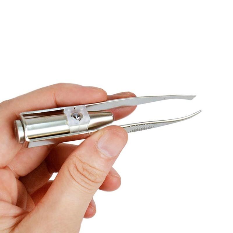 1pc LED Pinzette Wimpern Augenbraue Augen Haar Entferner Wimpern Pinzette machen-hoch Schönheit Stahl Edelstahl Werkzeuge Werkzeuge O2Q1