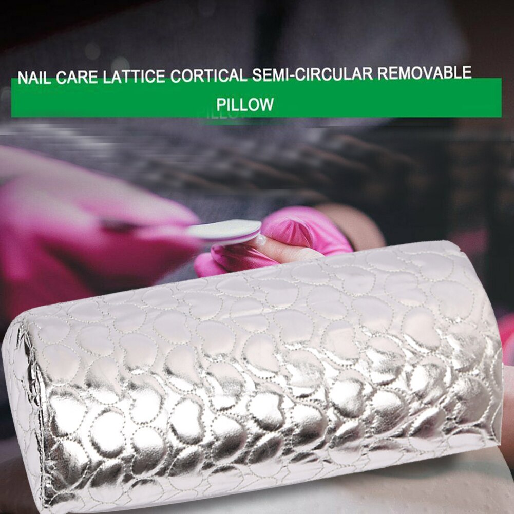 Washable Hand Rest Cushion Equipment Arm Anti Pressure Salon Nail Art Manicure Holder PU Leather Tool: Silver