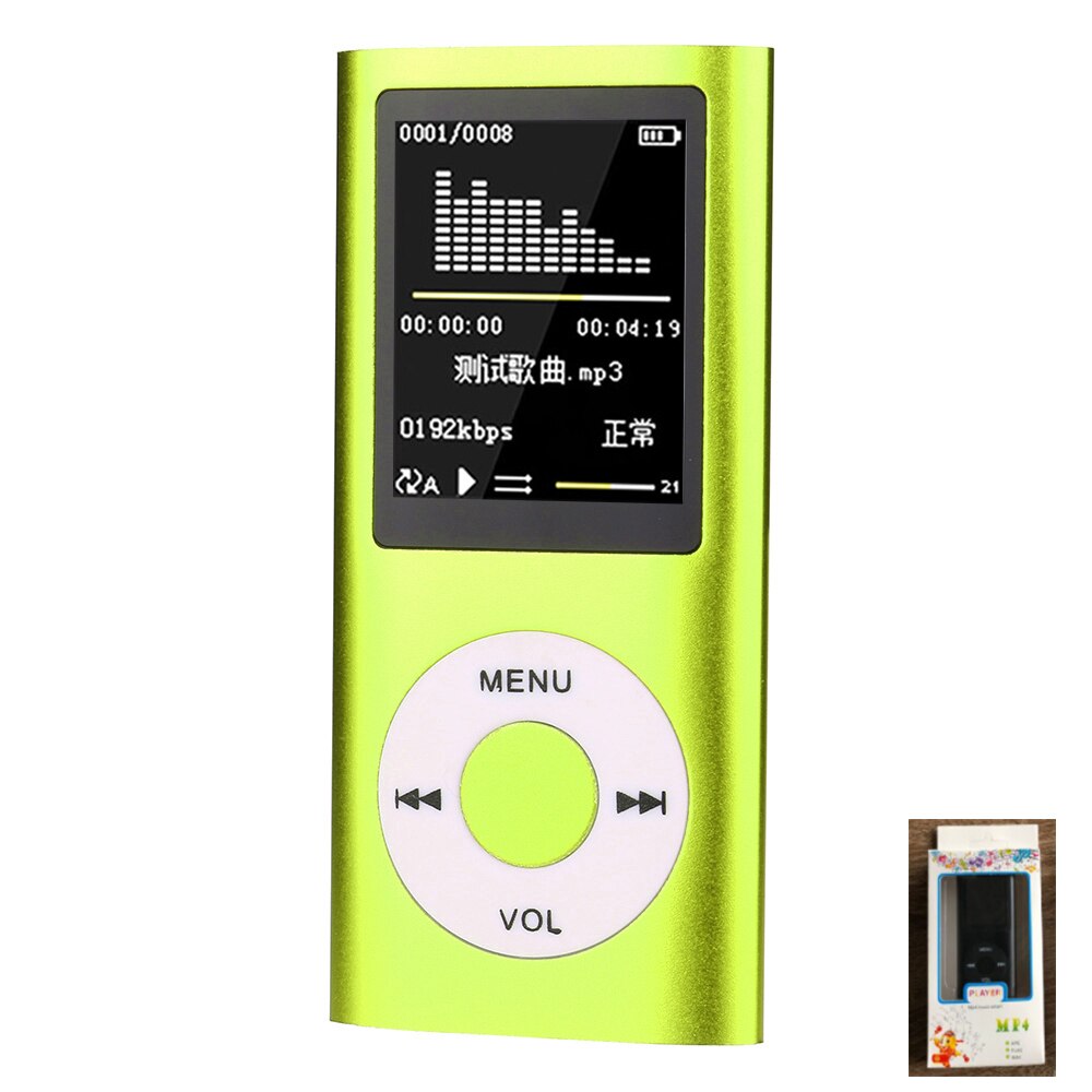 ZK50-reproductor Mp4 MX890, Radio FM deportiva portátil, reproductor multimedia de vídeo y música LCD de 1,8 pulgadas, Radio FM, micrófono, reproductor de Audio y vídeo: GR