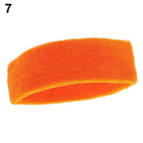 Moda feminina esporte suor sweatband bandana yoga ginásio cabeça de estiramento faixa de cabelo faixa de banda de cabelo sweatband bandana: Laranja