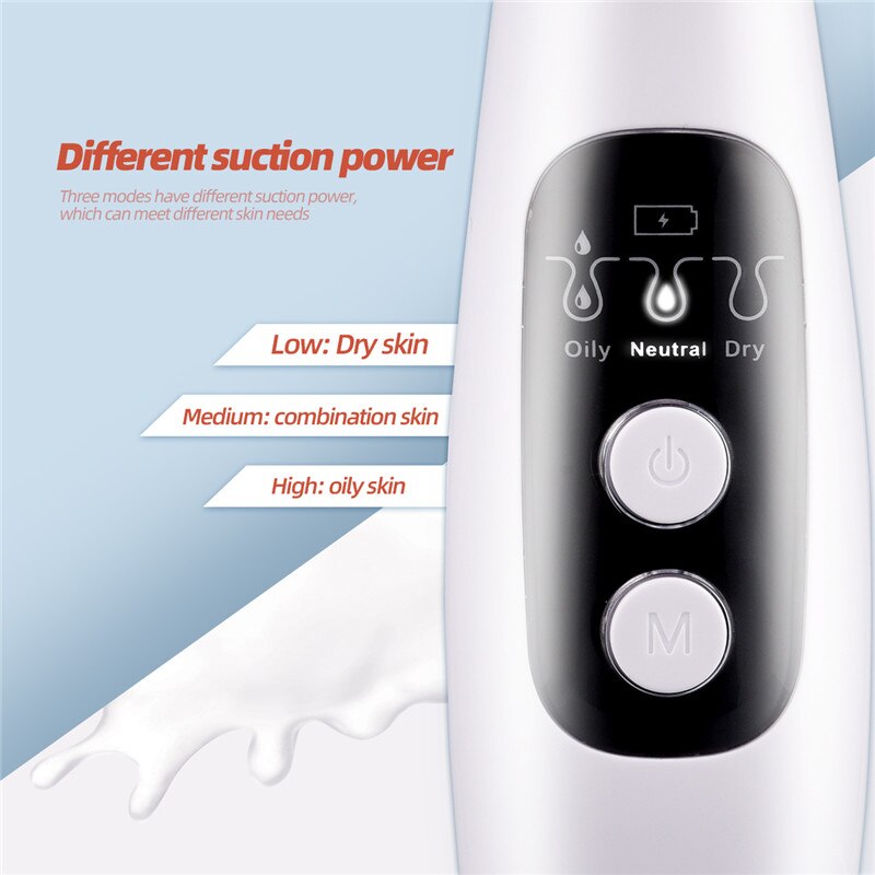 CkeyiN Visual Blackhead Remover with Camera WIFI Pore Vacuum Cleaner 20x Magnification Acne Comedone Extractor Suction Tool 48