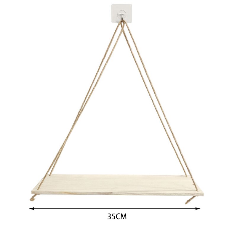 Estante de madera para pared maceta colgante de madera, estante de madera flotante montado en la pared, estante de pared para dormitorio