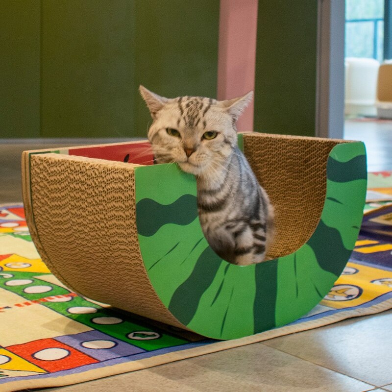Cat Scratcher Board Mat Cat Scratch Pad for Sharpen Nails Scraper Kitten Pet Products Fruit Shape Style CW336