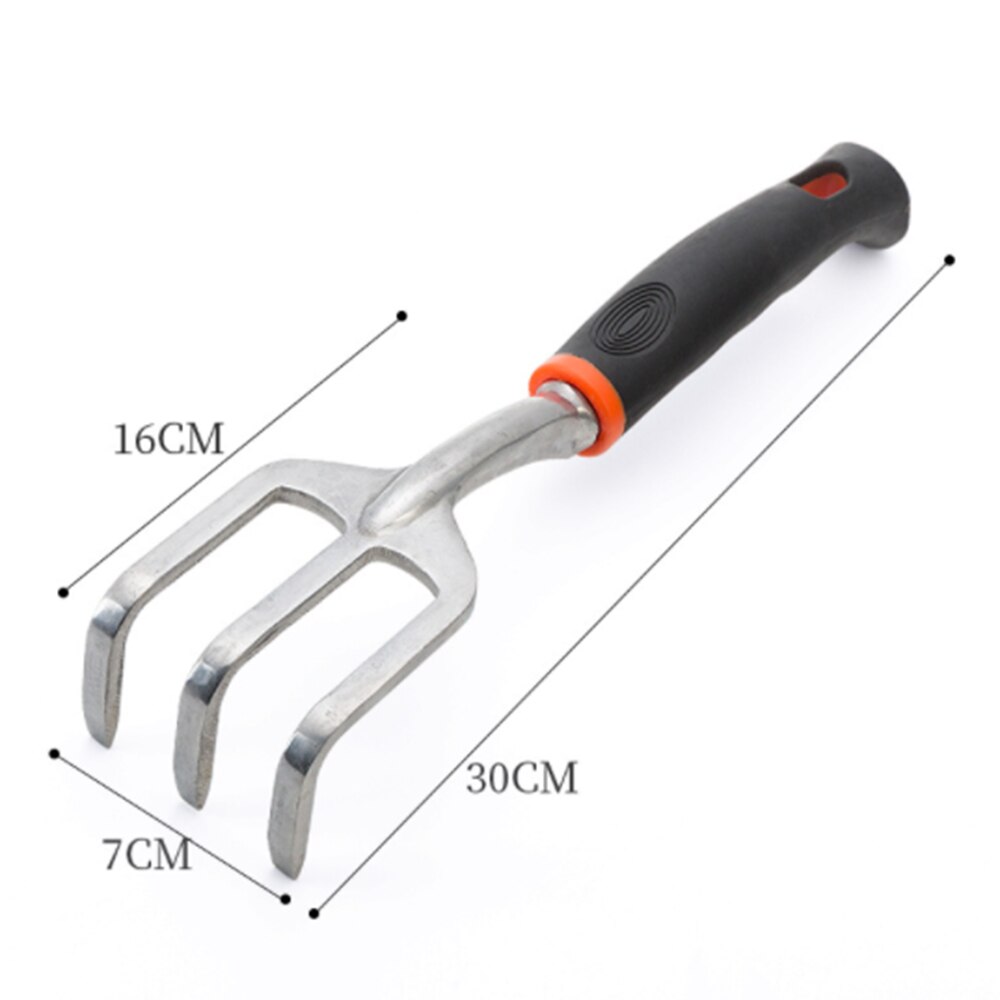 3 Pcs Garden Shovel with Ergonomic Rubber Non-slip Grip including Shovel,Transplant Shovel and Cultivator Hand Rake