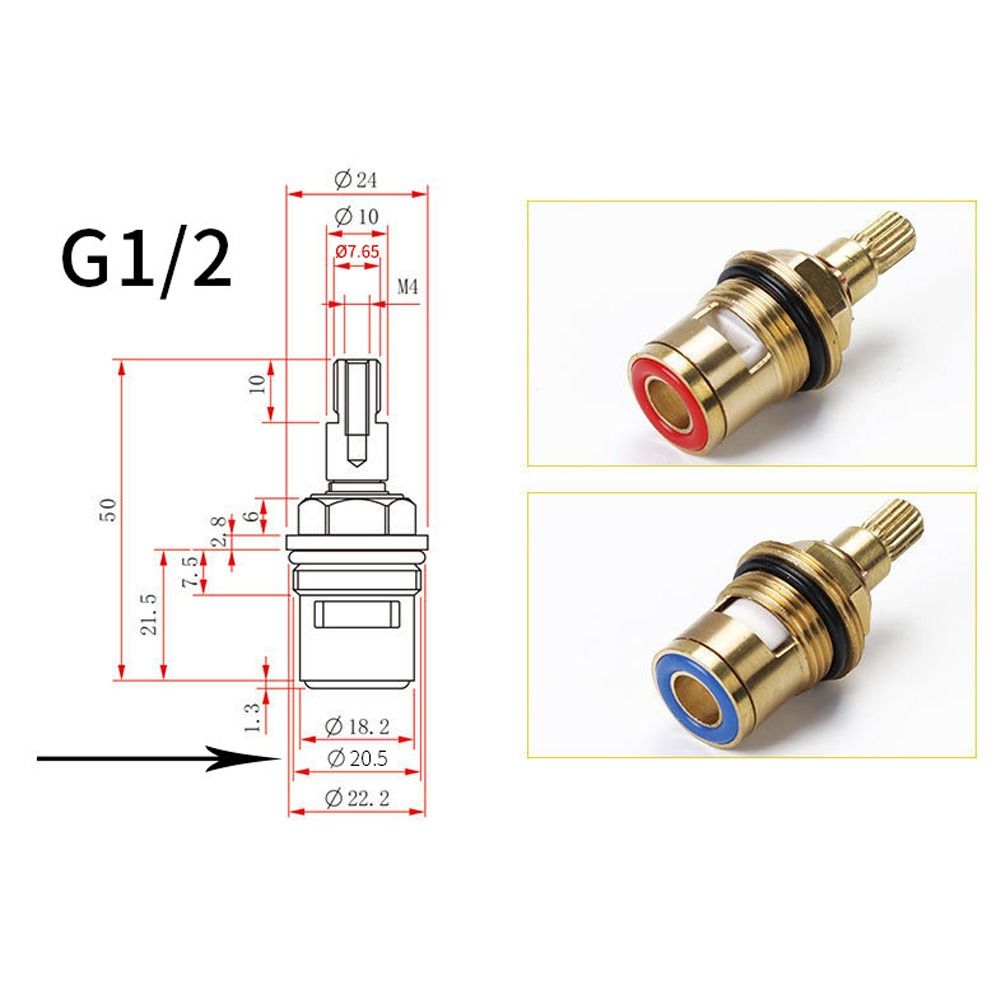 Wasserhahn Ersatz hahn Ventil Wasserhahn Patronen ventile im Uhrzeiger sinn/gegen den Uhrzeiger sinn 1/2 "Keramik scheibe Wasserhahn Reparatur zubehör