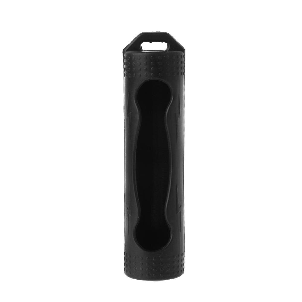 Silicone Sleeve Cover Case For 18650 Battery Protective Bag Pouch Battery Storage Box: Black