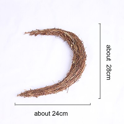 Artisanat de fête hawaïenne en rotin, Branches naturelles, guirlande, décoration de mariage, de ferme, pour une couronne en rotin, 30cm: cresent