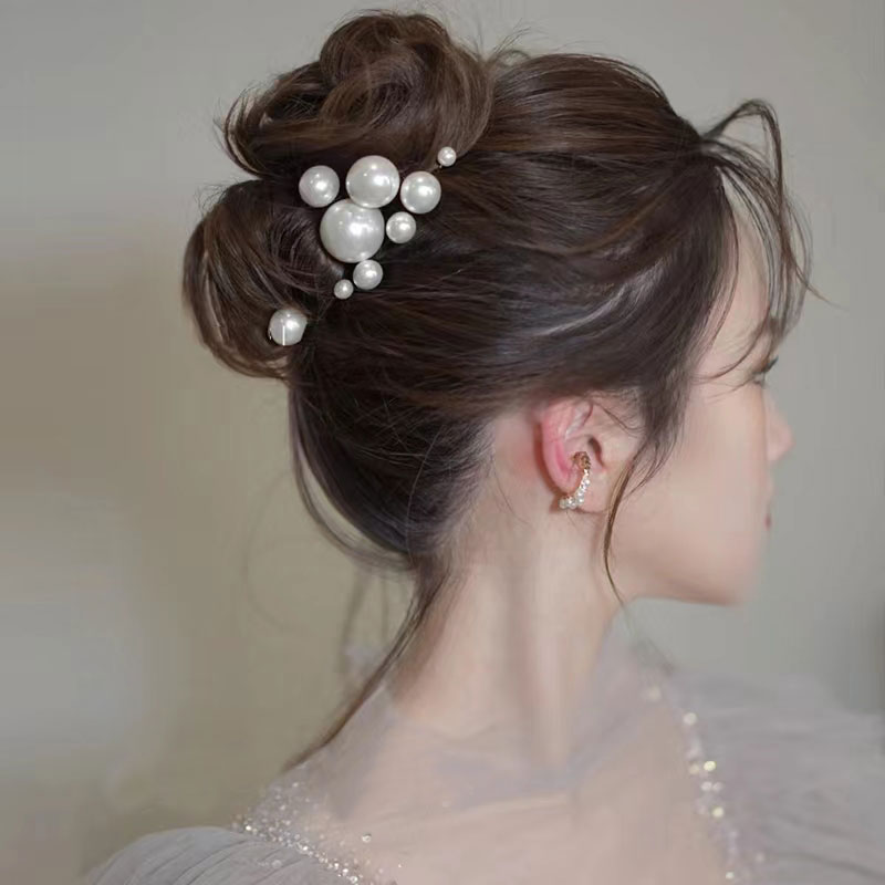 Accesorios para el cabello de boda, horquillas con diamantes de imitación para mujer, horquillas con perlas, tocado de novia, joyería de , , triangulación de envíos