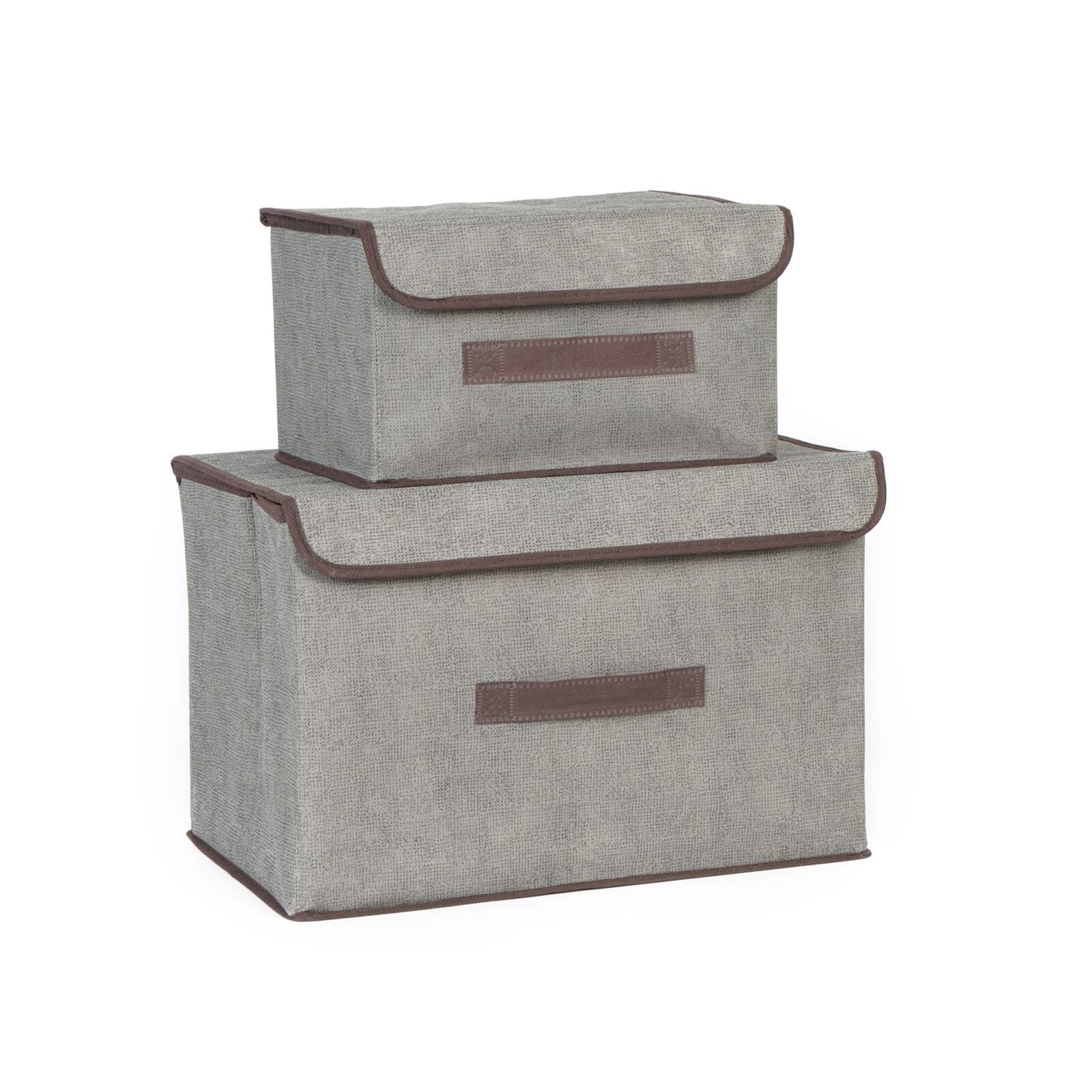 Non-Woven Storage Box with Lid Foldable Multi-purpose Storage Container Practical Organizer for Home Study Bedroom: Gray