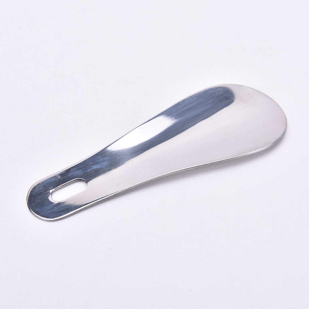 2 stk/parti mini skohorn bærbart sølv rustfrit stål 10cm metal skohorn ske skohorn