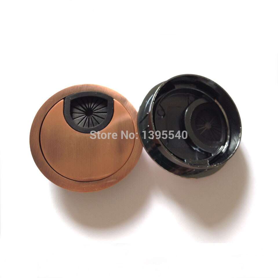 Copper Computer desk line hole cover Grommet Desk Table Cable Tidy Outlet Port Surface Wire Hole Cover Switch Plates Cabin