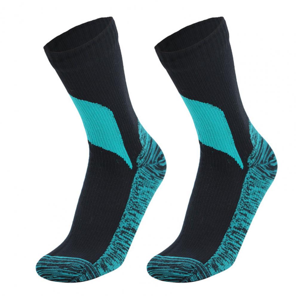 1 Pair Wading Socks Comfortable Waterproof Socks Elastic Cozy Women Men Winter Warm Mid-Tube Socks for Climbing: M / Gold