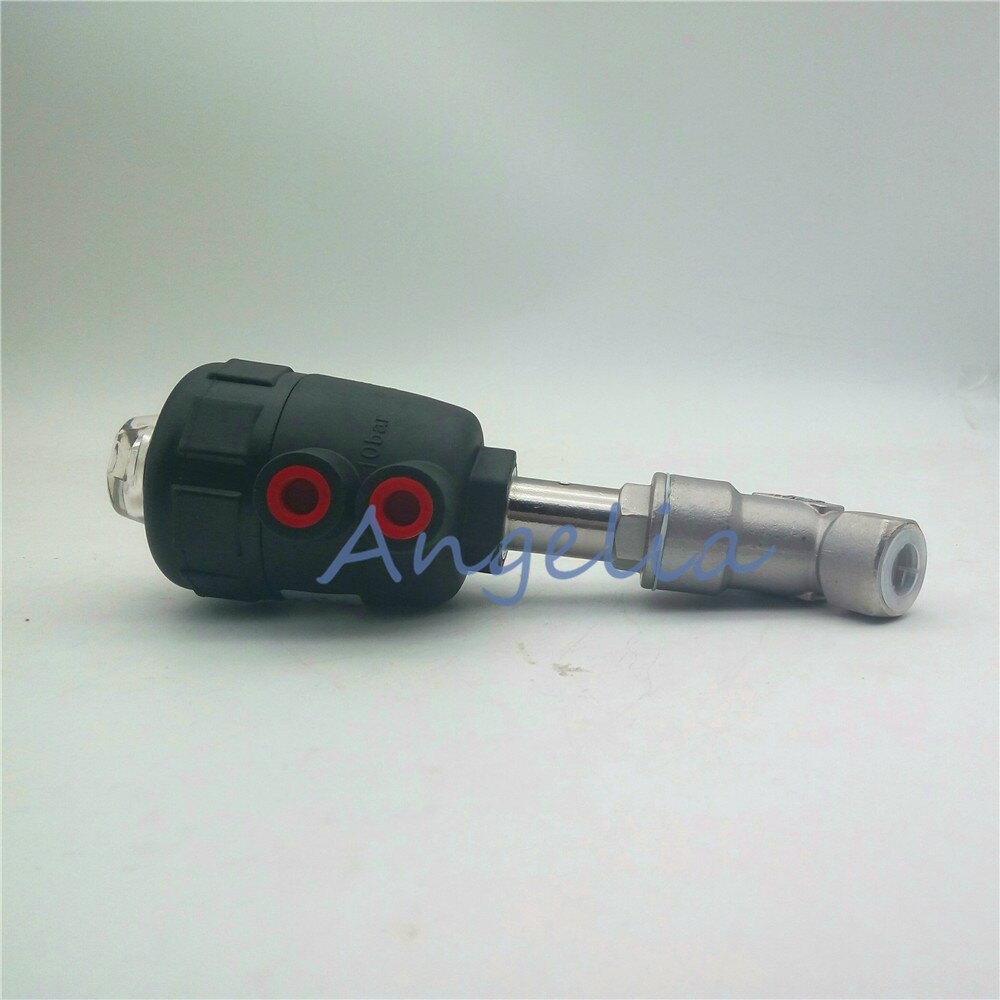 DN15 1/2" BSP Stainless Steel 304 Single Acting Air Actuated Angle Seat Valve Normally Closed