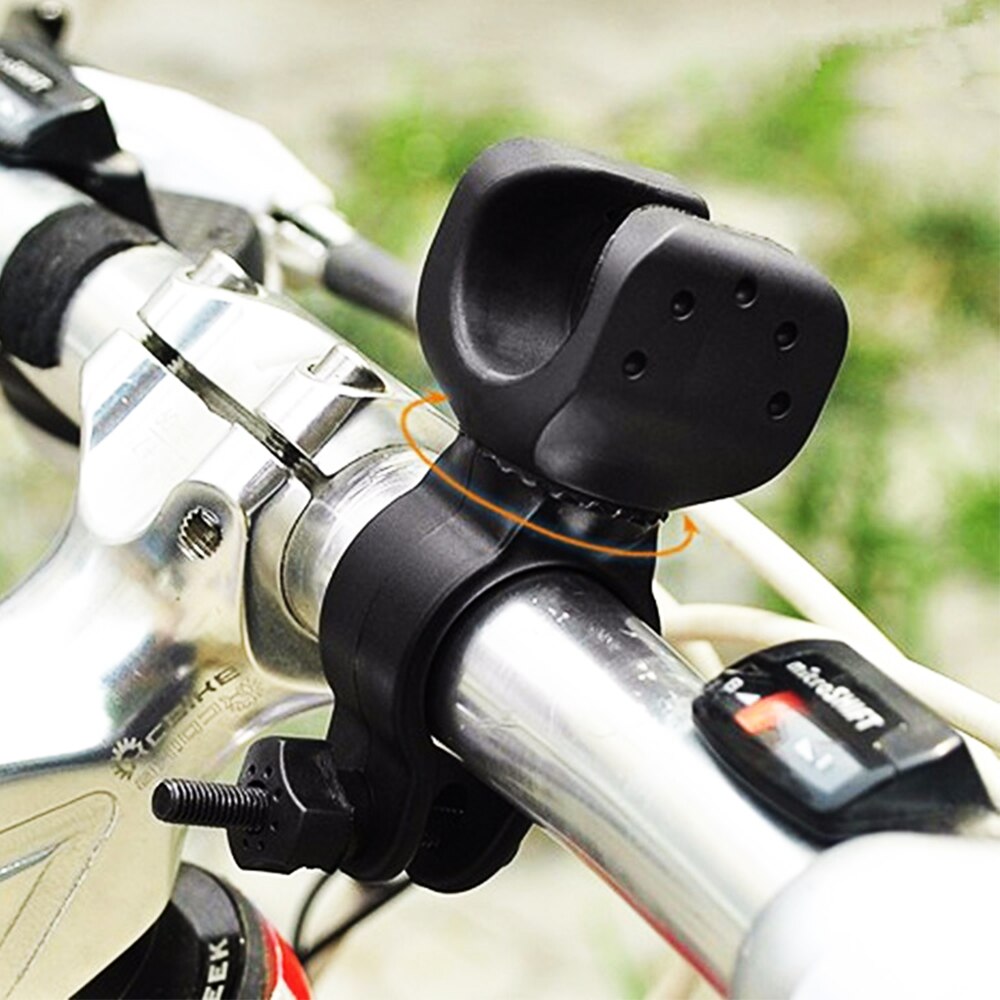 5 stk / parti 360 rotation fakkelclips monteret cykel frontlys beslag cykel lommelygteholder med antiskid gummipakninger