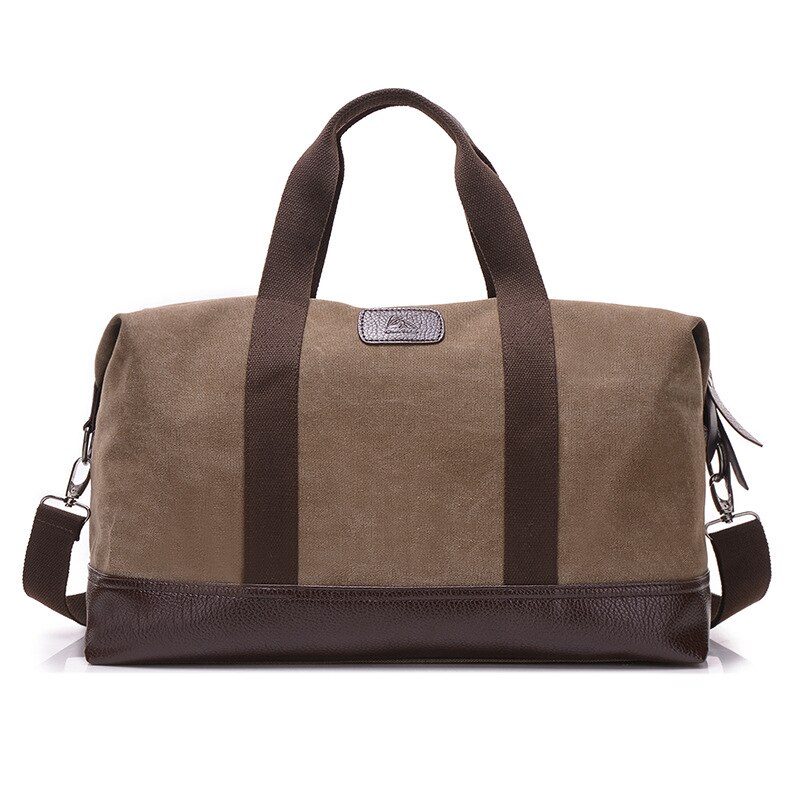 Vintage Canvas Tassen Voor Mannen Reizen Handbagage Tassen Weekend Overnight Tassen Grote Outdoor Opbergtas Grote Capaciteit Plunjezak: Coffee