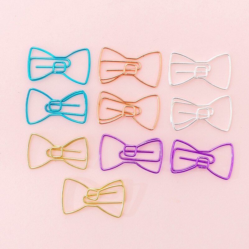 10Pcs Hollow Envelope Diamond Shape Paper Clips Set Cute Stationery Metal Clear Binder Clips Photo Tickets Notes Letter: 4