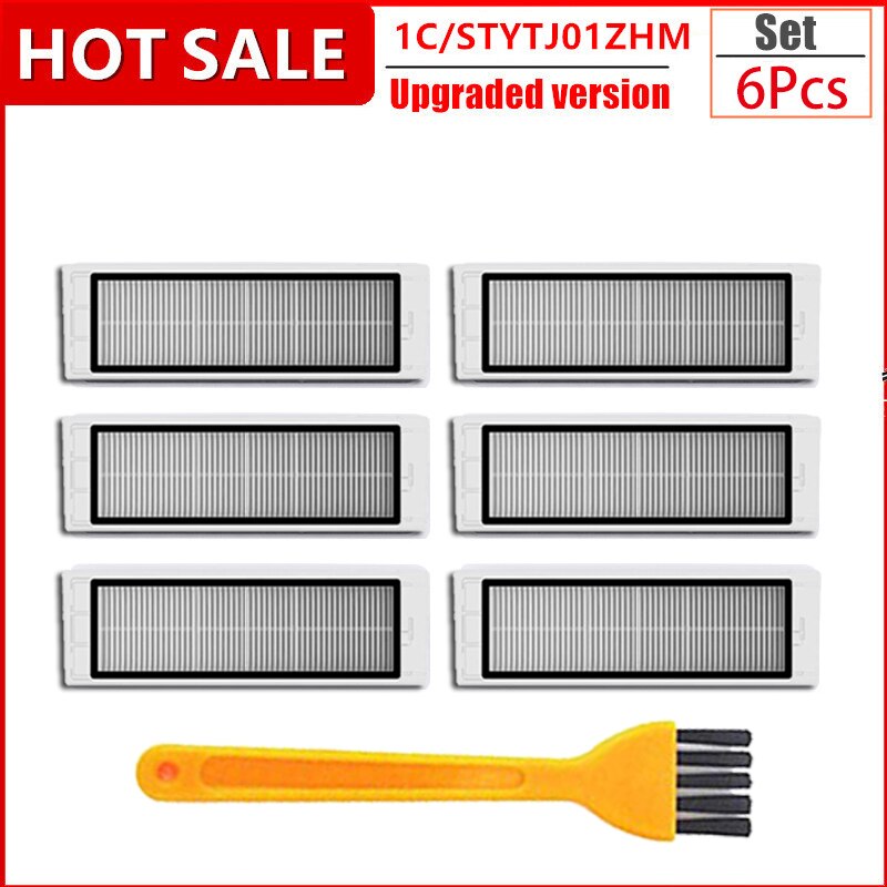 Hepa-Filter Hauptseitenbürste Mopptuch für Xiaomi Mijia 1C / STYTJ01ZHM T1 Roboter-Staubsauger-Zubehör: Rosa
