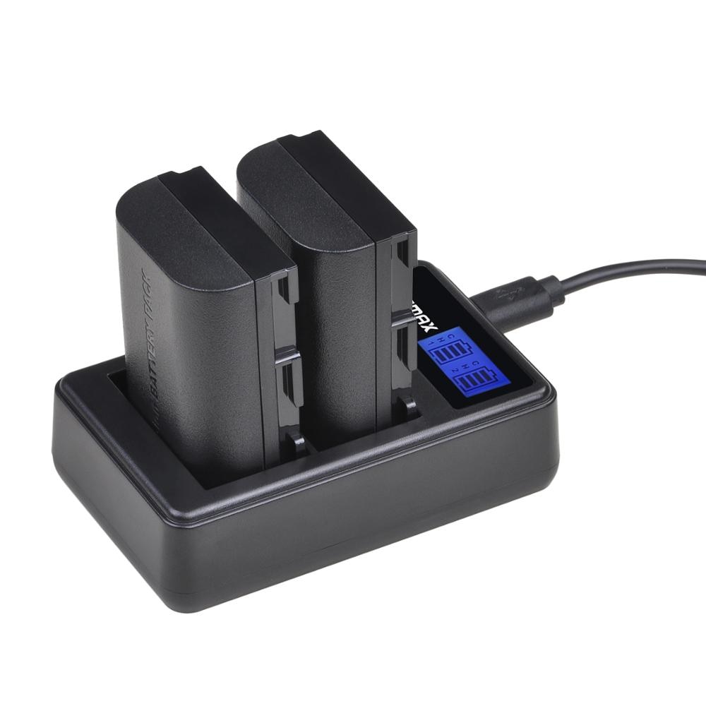 4x 2650 mah lp -e6 lp-e6n lp  e6 akku + lcd usb -kaksoislaturi canon eos 6d 7d 5d mark ii iii  iv 60d 60da 70d 80d 5ds r  xc10