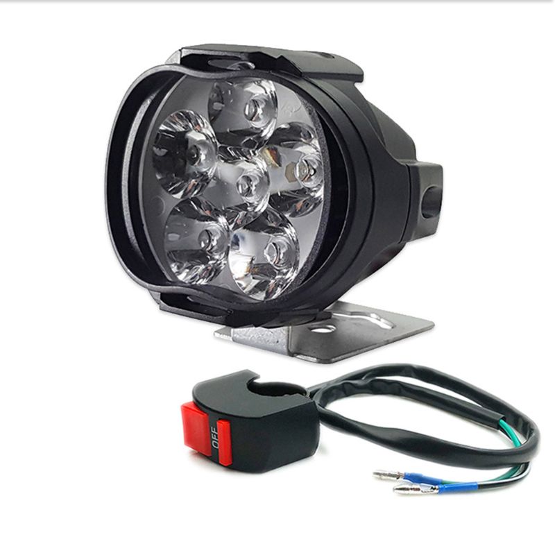 Lámpara de iluminación LED para motocicleta, juego de faros para vehículos eléctricos, foco superbrillante, accesorios para coche modificados para automóviles: C