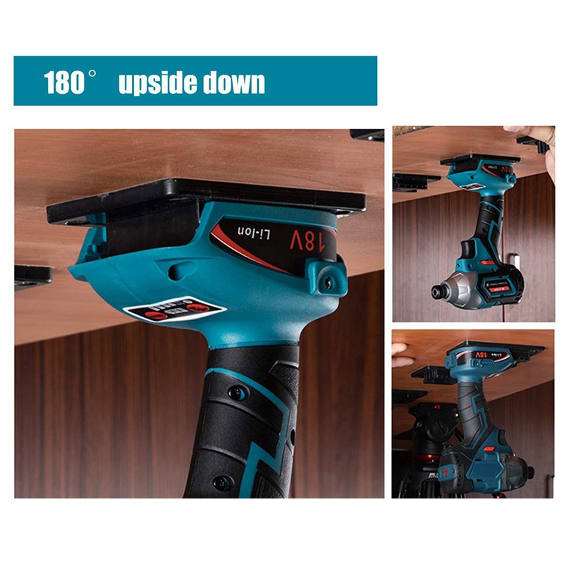 Soporte para máquina, estante de almacenamiento de batería para baterías Makita/Bosch/Dewalt/Milwaukee de 18V, soporte para herramientas de montaje en pared, dispositivos de fijación, 1 ud.