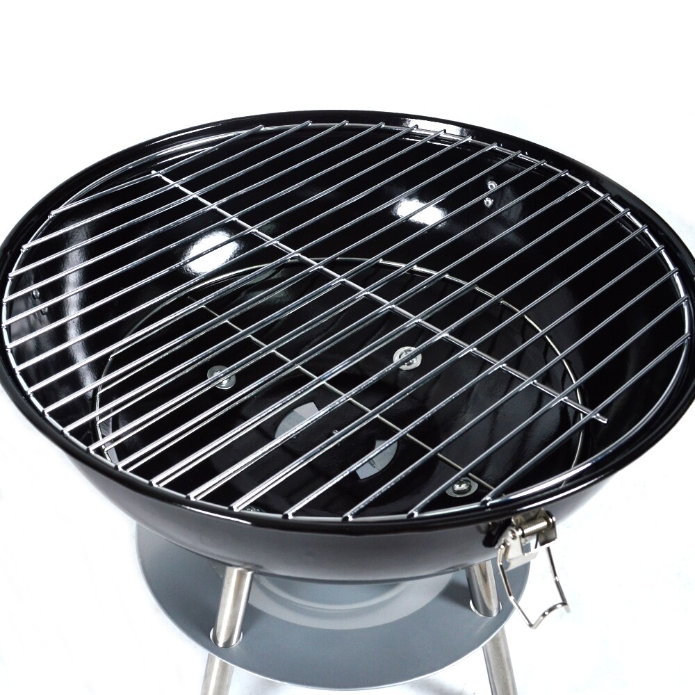 Koreaanse 14 inch Mini Grill Barbecue Draagbare Houtskool Kachel Voor Tafelblad Camping Houtskool Rokerij Vouwen Branders Met Plaat