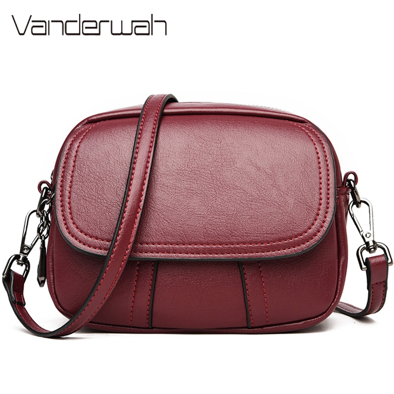 Proste małe PU skórzane torby na ramię Crossbody dla kobiet 2020 torebki i torebki luksusowy projektant zwykły torebka kobieca robić noszenia na ukos