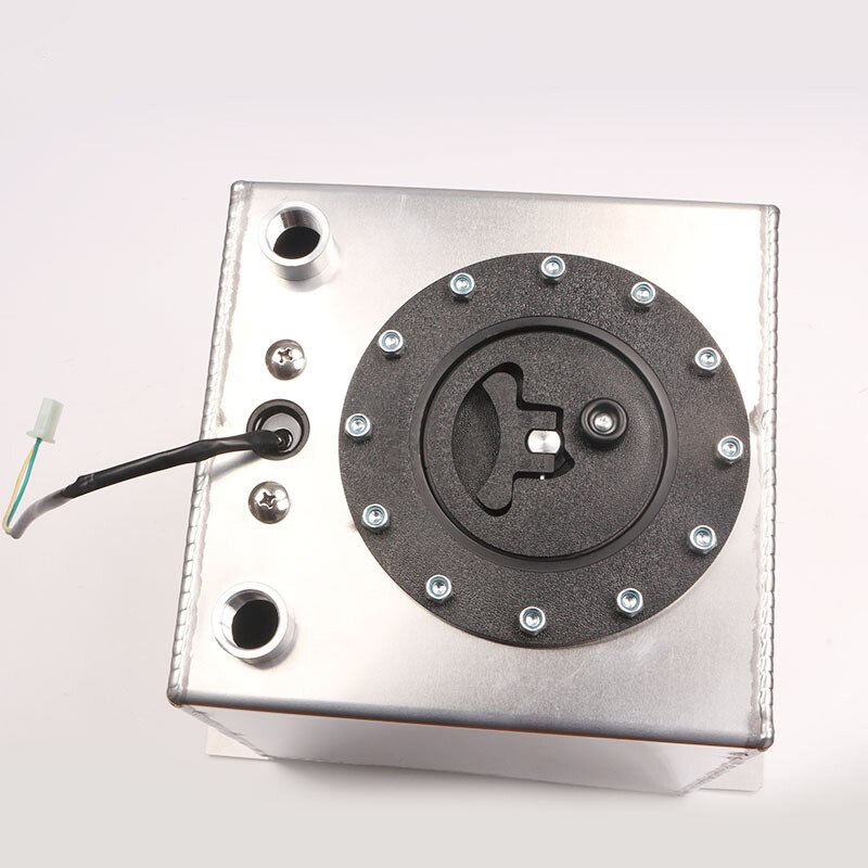 2.5 Gallon 10L Aluminium Fuel Surge tank mirror polish Fuel cell foam inside, with sensor/ Without Level Sender