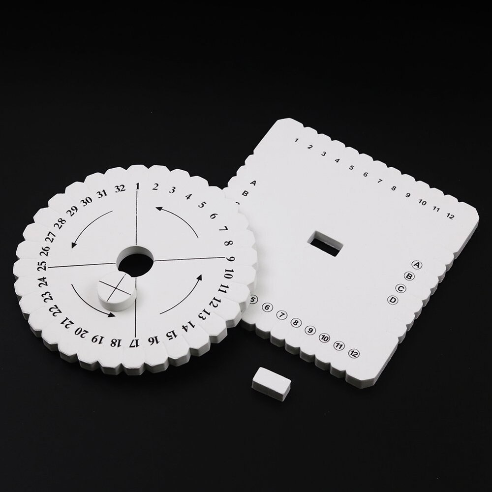 4Pcs/ Set Bracelet Knitting Kumihimo Disc Disk Tray Braided Rope Knot Round Square Handmade Craft DIY Tool Jewelry Desgin Board