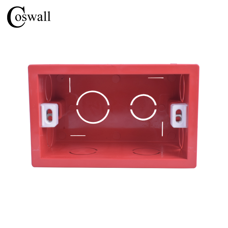 COSWALL-caja de montaje interna, Cassette trasero de gran , 107/144/186MM x 67,5 MM, para interruptores y enchufes de pared de 118/154/197 MM x 72MM: Verde militar
