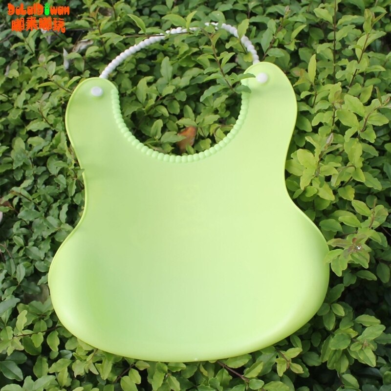 Baby Infant Toddler Waterproof Silicone Bib Infants Feeding Lunch Roll-up Apron BPA free