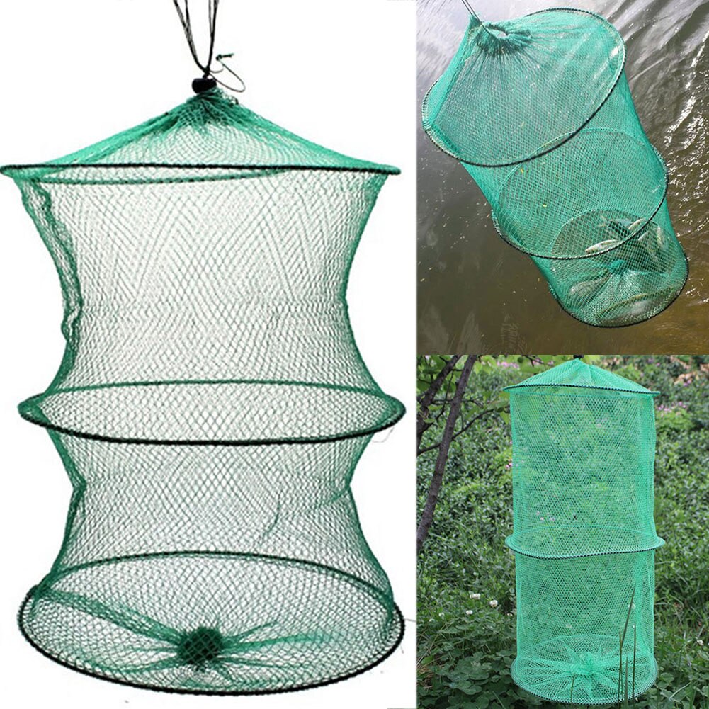 Layer Fishnet 37 x 30cm Durable Layers Fishing Net 2 Layers Fold... – Grandado