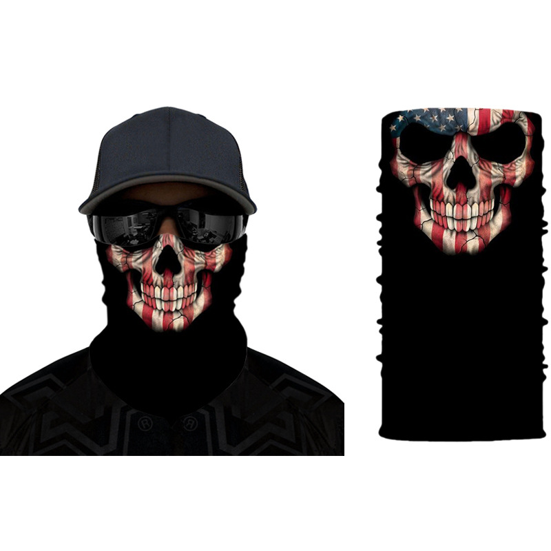 Szalik Komin Washable Reusable Skull Bandana Face Mask Outdoor Sports Skull Scarf Magic Seamless Mask Mouth Face Mask: MZ0111