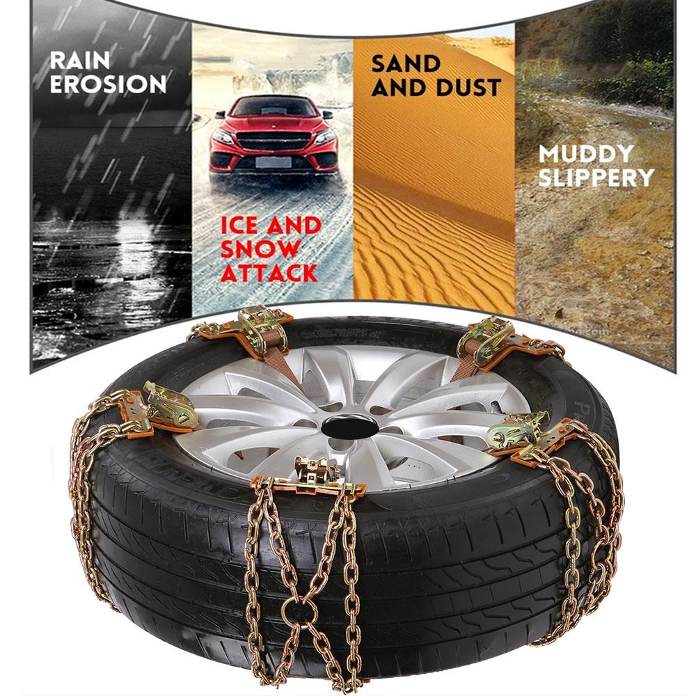 Anti-Skid Chain Skidproof Chains Universal Snow Chain Ice Car Metal Strap for Winter Safety Truck Anti Skid Belt