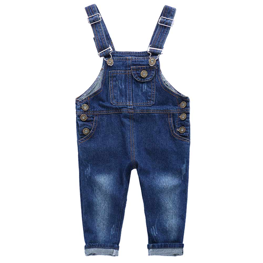 Frühling Herbst freundlicher Overall Mädchen Jungen Denim Jeans Tasche Gesamt Lätzchen Hosen freundlicher Baby Gesamt Z119 NSV775: 90cm