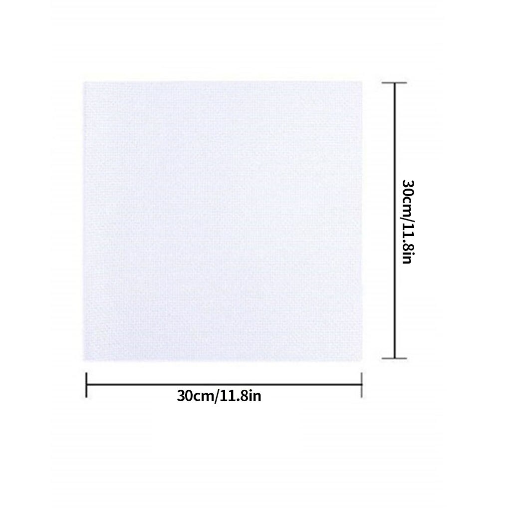 11ct/14ct algodão pano feito à mão material do ponto da cruz 30x30cm diy cruz bordado tecido branco/preto artesanato suprimentos: 11CT 30x30cm white