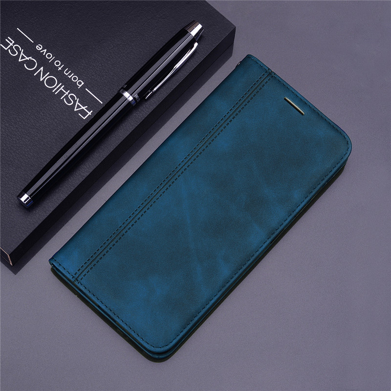 Handyhülle aus leder mit kartenfach, klappdeckel und kartenhalter für xiaomi redmi 8 , redmi note 8 pro , note 8a 8t note 8t 8 book und magnetverschluss