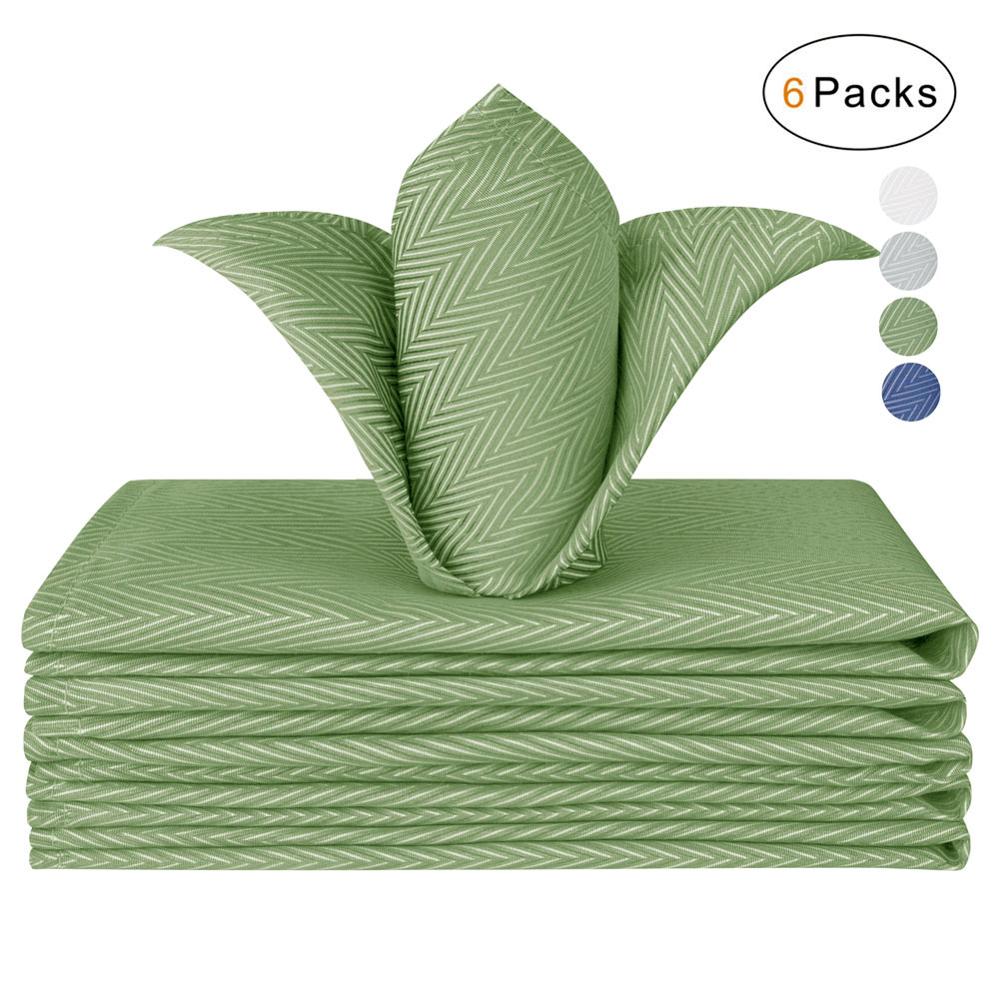Vcvcoo bordserviet 43cm firkantet satin polyester stof lommetørklæde klud til bryllupsdekoration julefest: Grøn