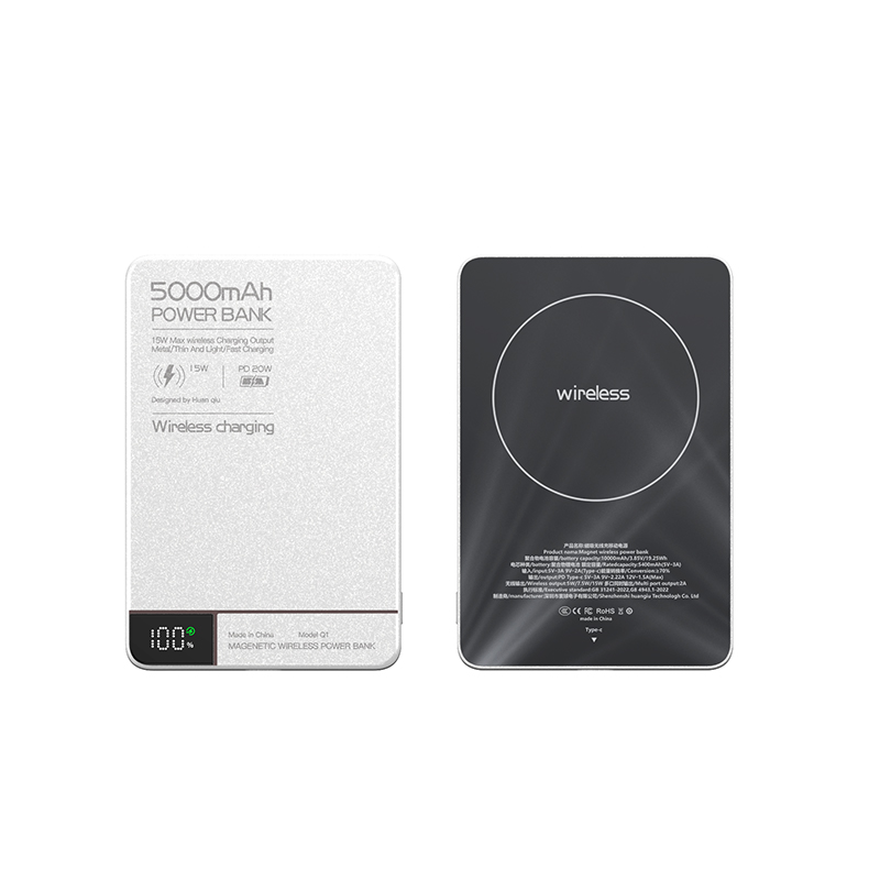 Banco de energía inalámbrico magnético de 10000mAh para MagSafe, carga rápida, batería portátil delgada de alta capacidad para iPhone 16/15/14/13/12: Blanco / 10000mAh