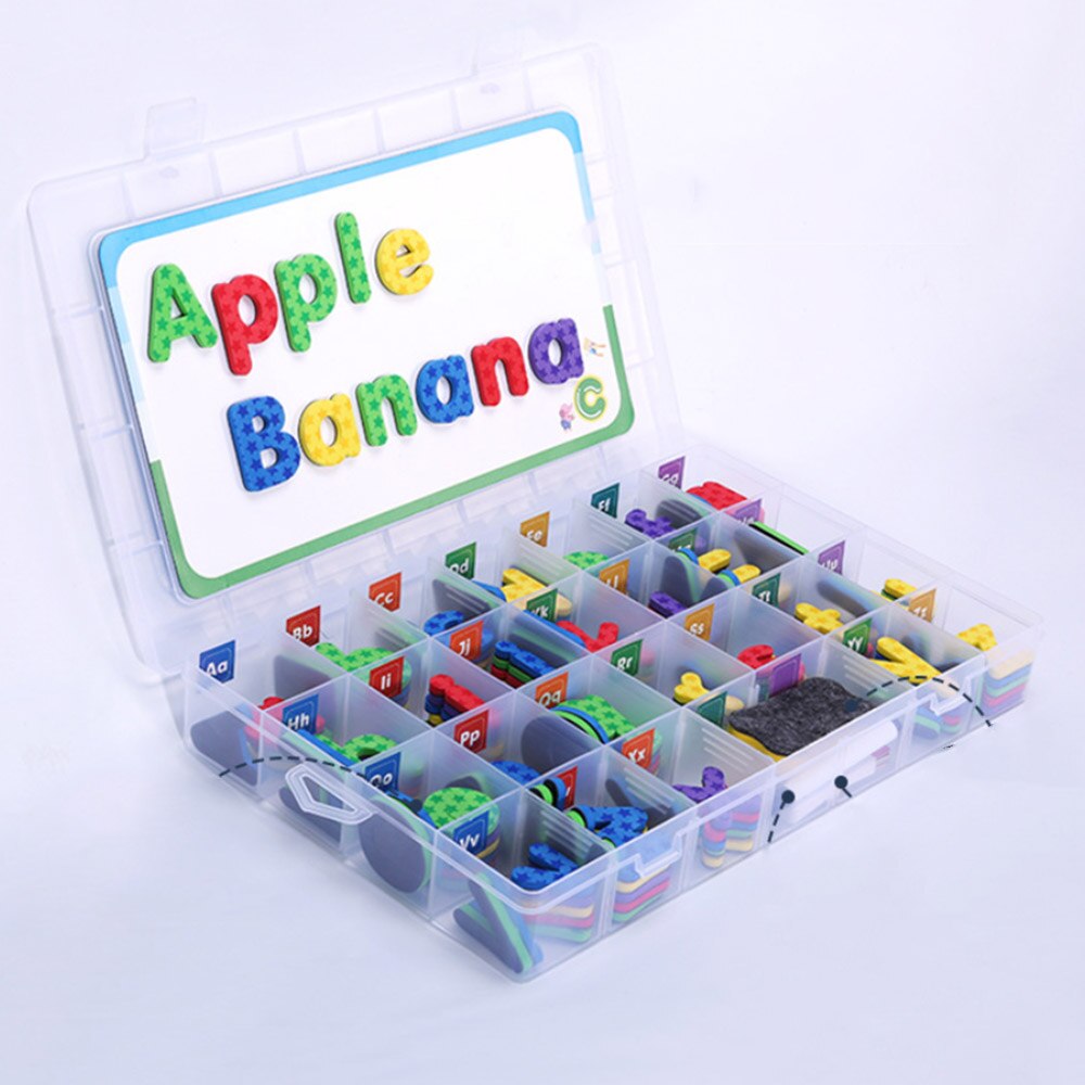 Magnetic Foam Letters Kit Classroom Alphabets Set with Magnet Board for Kids Spelling and Learning Language Learning Toys