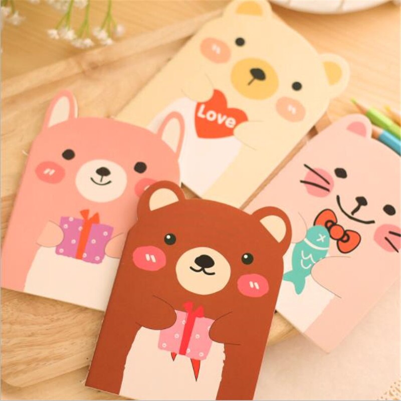 1Pcs Mini Cartoon Animal Shape Notepad Journal Diary Notebook Writting Paper Cute Memorandum School Supplies Stationery For Kids