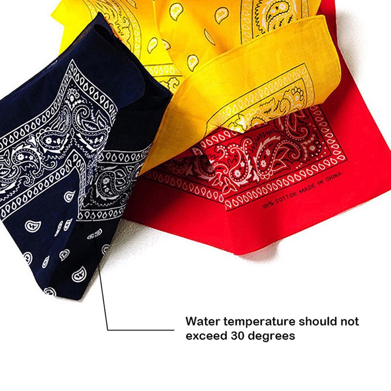 Hiphop katoenen bandana vierkante sjaal 55cm*55cm zwarte rode paisley hoofdband bedrukt voor dames/heren/jongens/meisjes kledingaccessoires