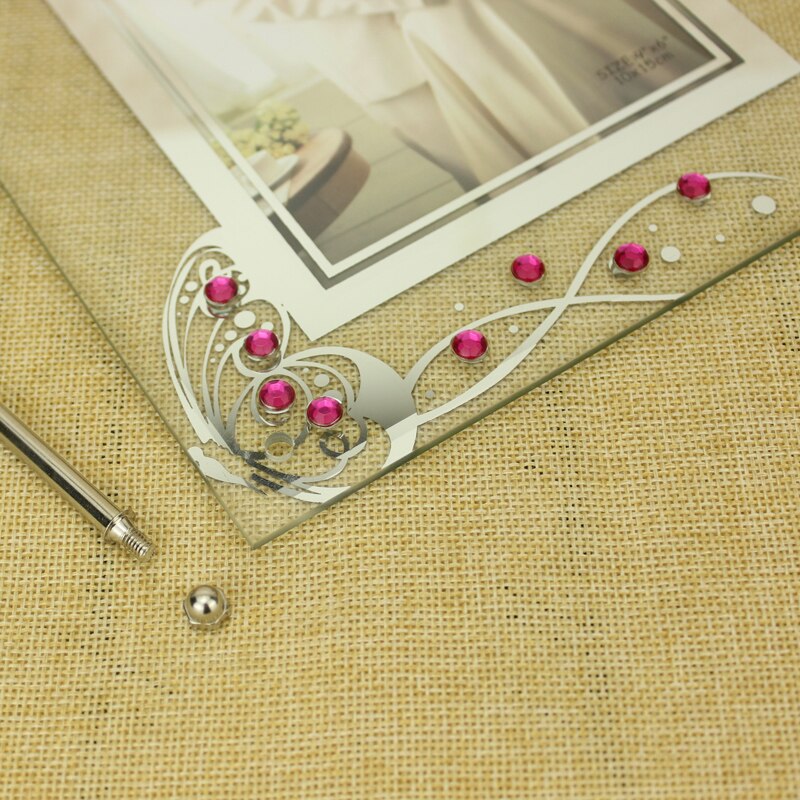 Vlinder glazen fotolijst plexiglas standaard tafel display foto bruiloft foto houder decoratie tv wandlijst beste