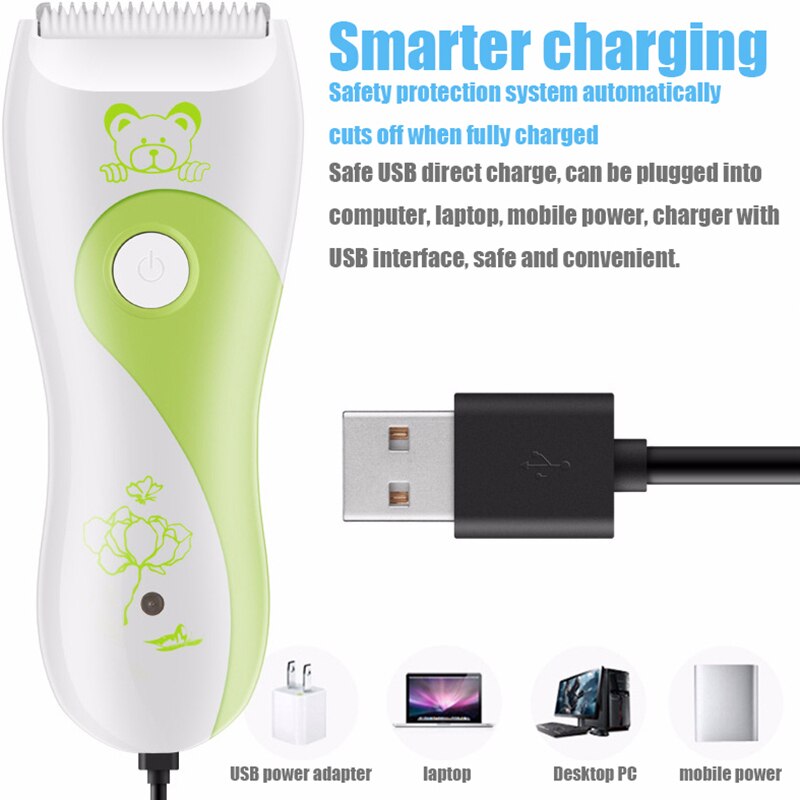 Baby Rasierer Schneiden Baby Haar Trimmer Elektrische Haar Haarschneidemaschine USB Baby Pflege Schneiden Entferner Wiederaufladbare Ruhig freundlicher Haar Schneiden