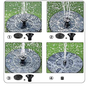 Solar Water Fountain Pool Pond Waterfall Fountain Garden Decoration Outdoor Bird Bath Solar Powered Fountain Floating Water