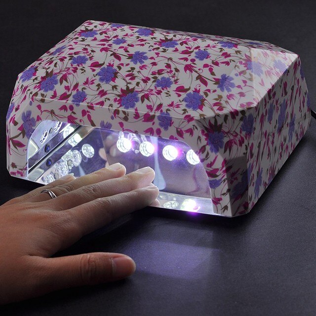 Lampe UV 36W CCFL avec capteur automatique, sèche-ongles en forme de diamant, lampe LED pour le séchage du vernis Gel UV, outils d&#39;art des ongles: C